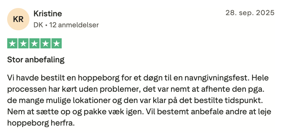 Trustpilot anmeldelser